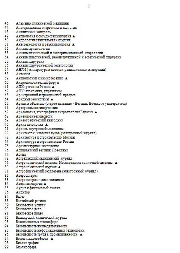 список журналов ВАК, журналы списка ВАК, журналы для публикации статей аспирантов, где опубликовать научную статью