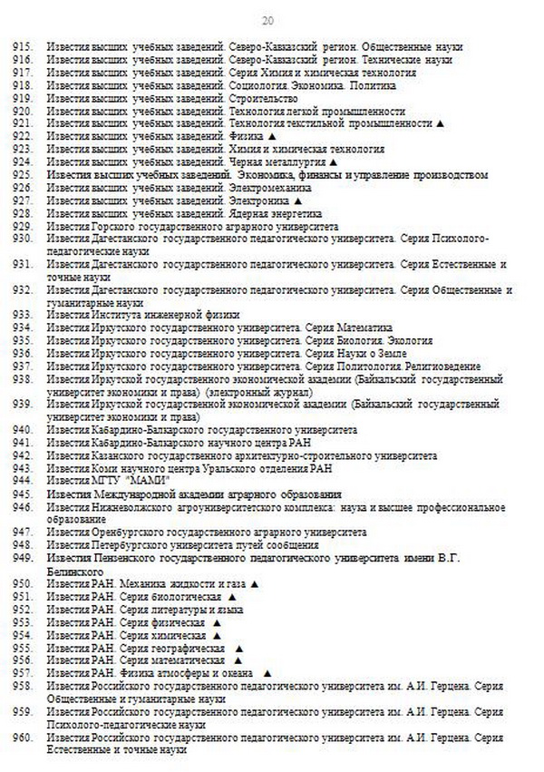 список журналов ВАК, журналы списка ВАК, журналы для публикации статей аспирантов, где опубликовать научную статью