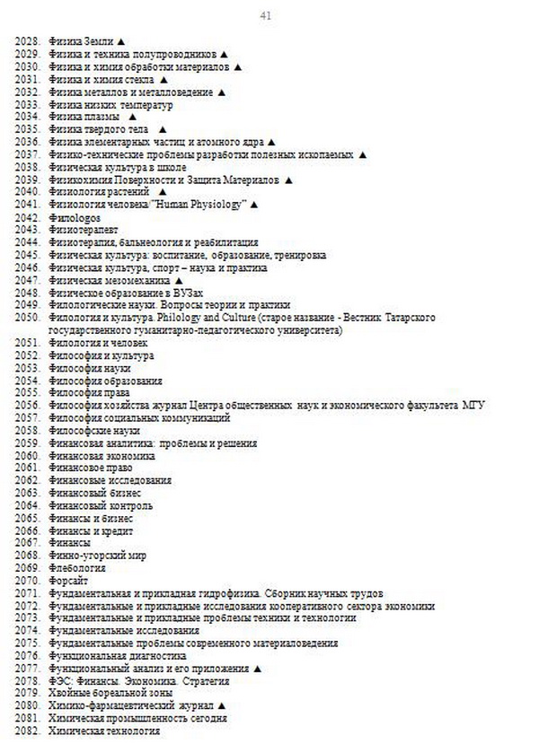 список журналов ВАК, журналы списка ВАК, журналы для публикации статей аспирантов, где опубликовать научную статью